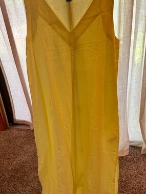 DKNY Yellow V-Neck Sleeveless Top